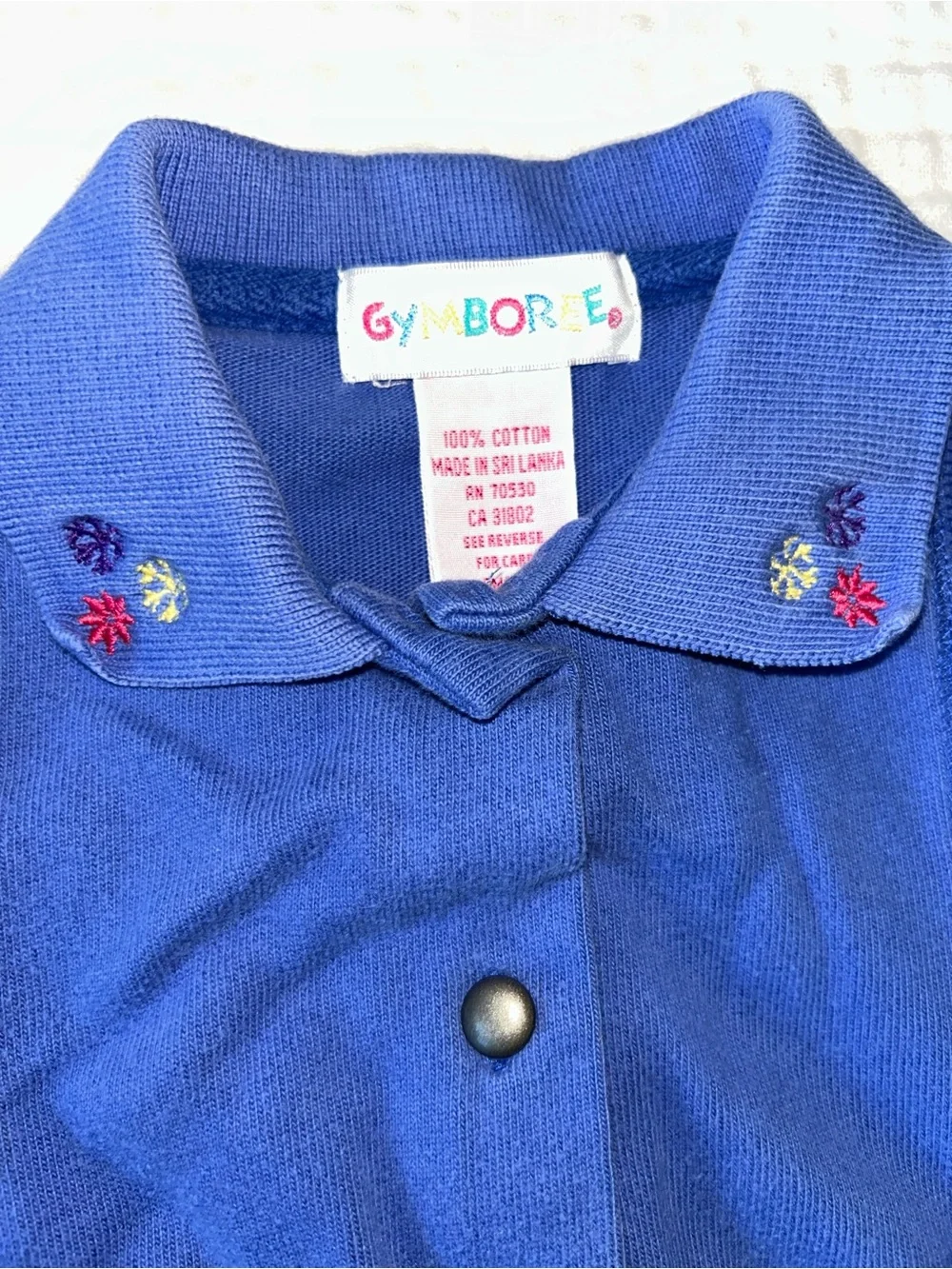 Vintage Gymboree Girls' Bright Blue Button-Front Jacket